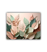 minimal leaf wall art canvas in stylish interior