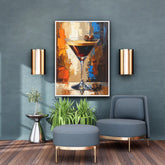 Modern coffee artwork canvas decor for stylish living room