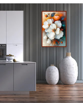 Modern floral canvas wall art in minimalist home decor

