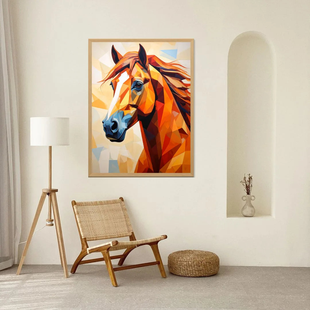 Modern horse canvas wall art for home interior decor