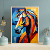 Modern horse wall art canvas painting for contemporary home decor