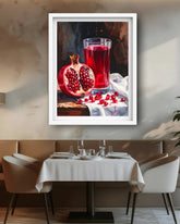 Modern juice wall decor canvas painting for dining and cafe space