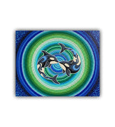 Colorful mandala dolphin wall art painting spiritual design
