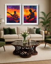 Modern musician canvas wall art for bedroom and living room
