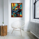 Modern piano wall art canvas for stylish home interior decor