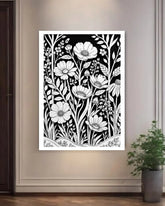 floral canvas art in luxury home interior decor