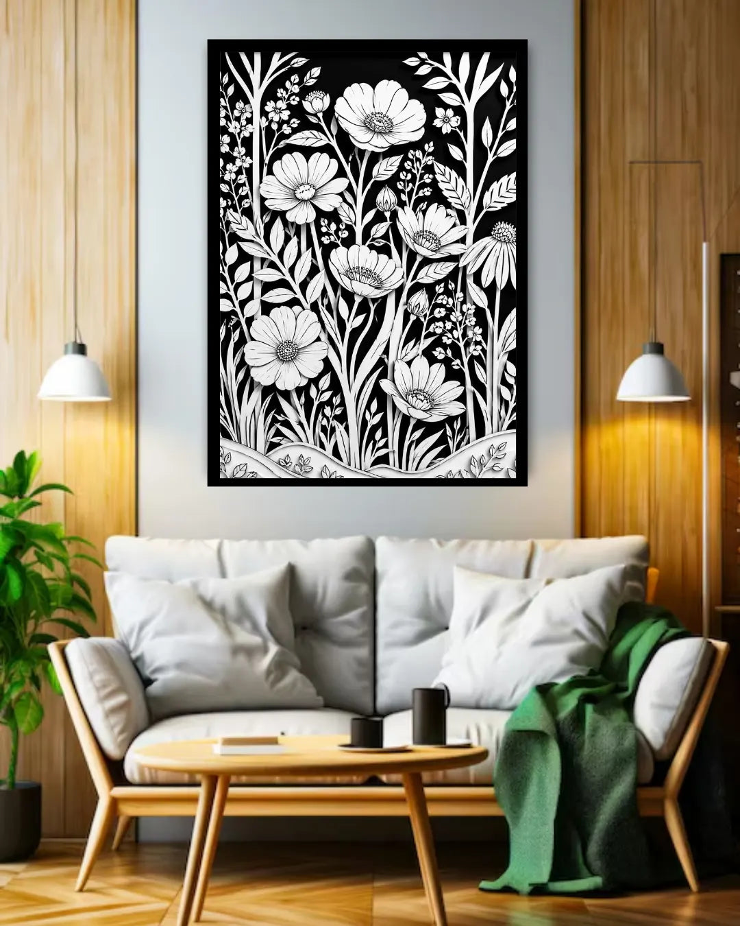 modern botanical wall art canvas elegant design