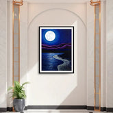 Moon and river spiritual wall art for peaceful home decor
