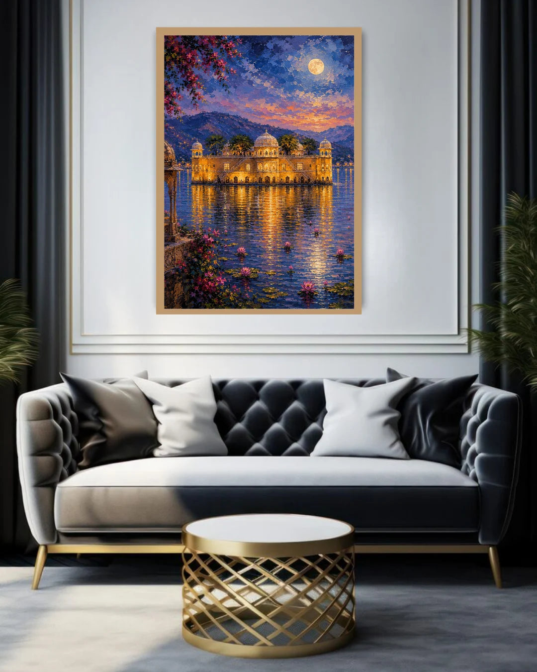 waterfront city canvas art for home interior decor