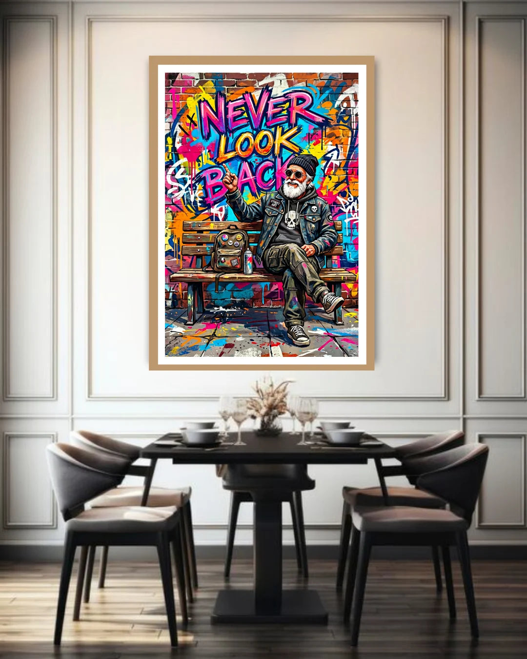 motivational graffiti wall art canvas urban design