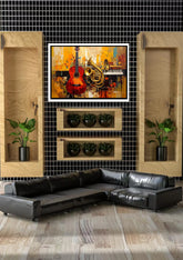 Music inspired canvas wall art abstract modern artwork for home interior
