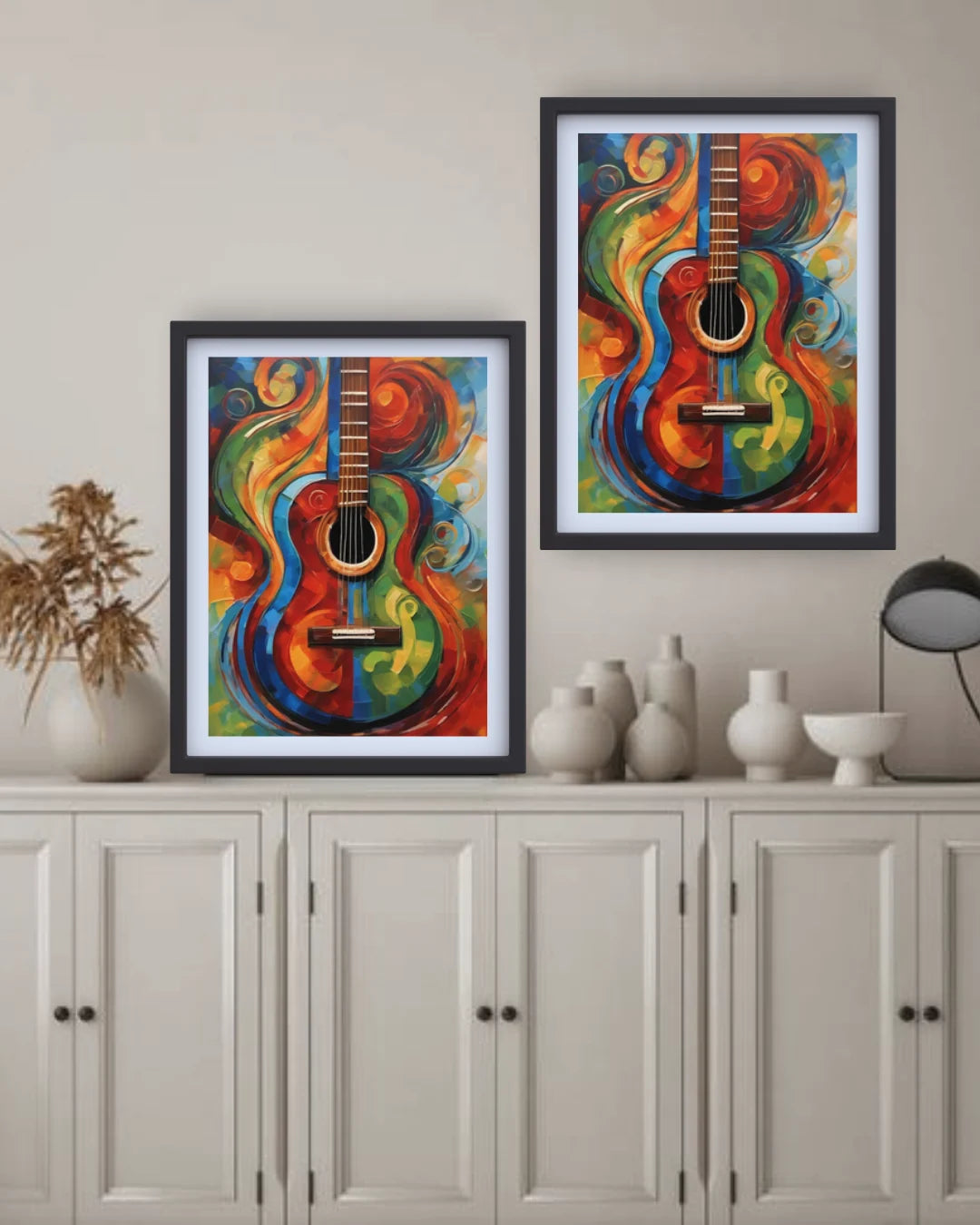Music themed abstract canvas art for contemporary home decor
