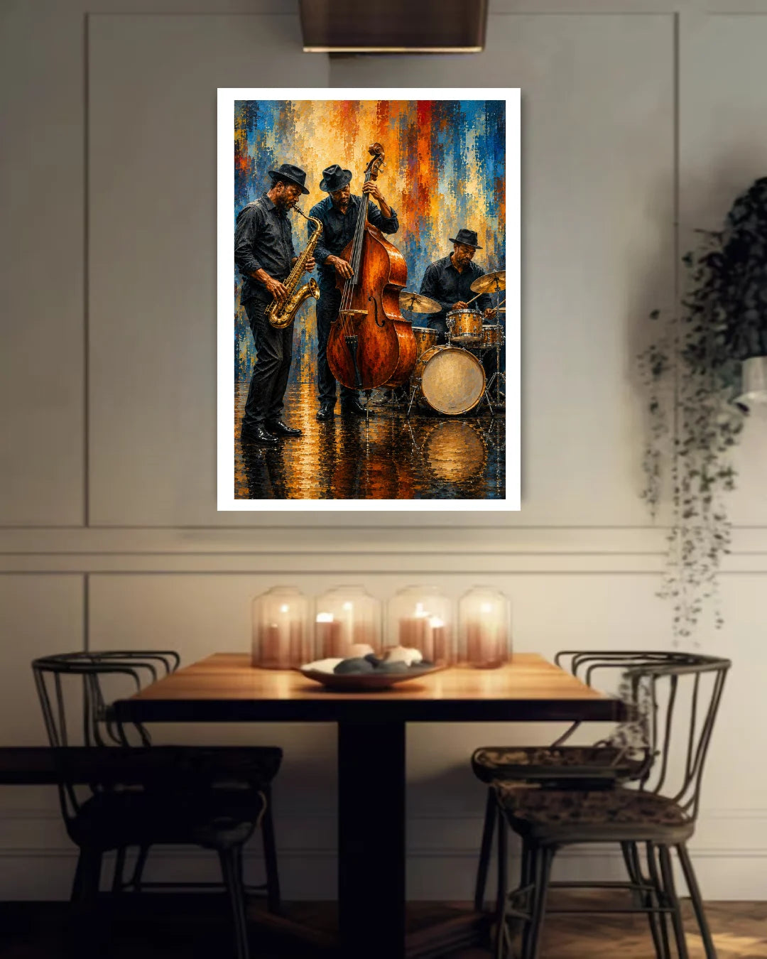 musician band wall art canvas painting