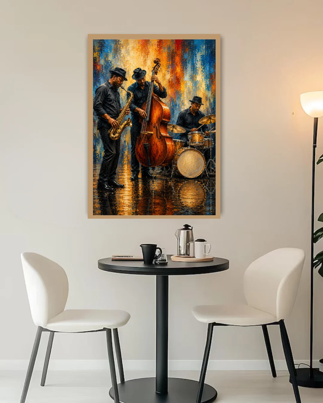 abstract musician wall art canvas design