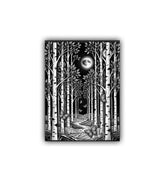 monochrome forest wall art canvas abstract painting