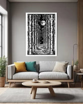 black and white nature canvas art interior decor