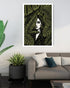 nature woman wall art canvas in modern living room decor