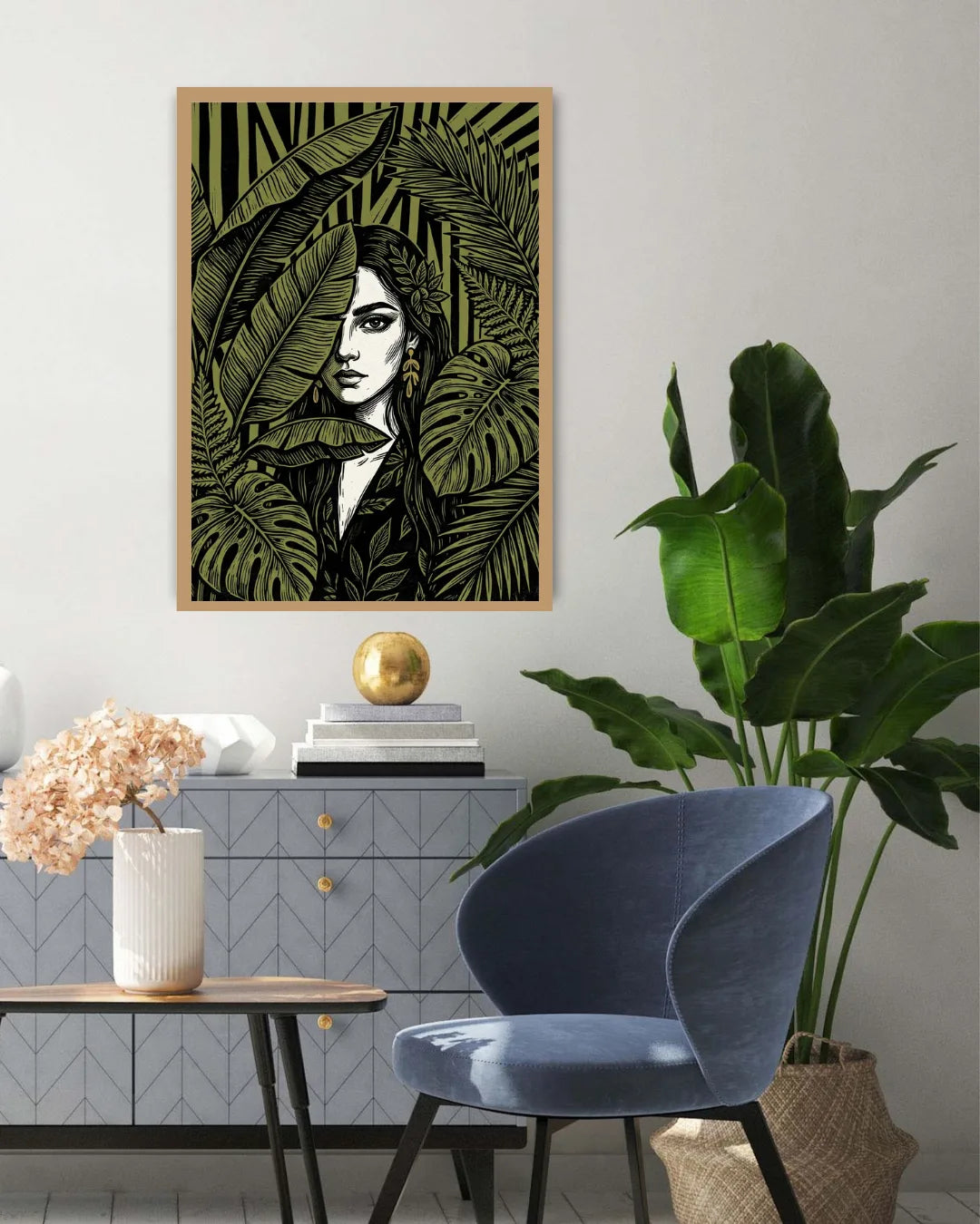 abstract woman wall art modern home decor