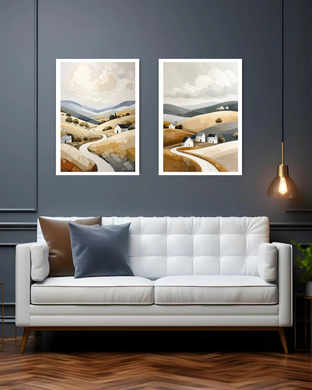 neutral desert wall art canvas in modern minimal home decor