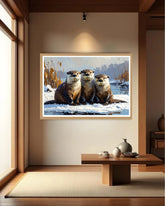 otter wall art canvas kids room decor