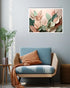 pastel botanical wall art canvas aesthetic design