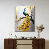 Peacock canvas painting artistic wall decor for modern home interior