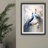 Peacock wall decor canvas painting for stylish home interior