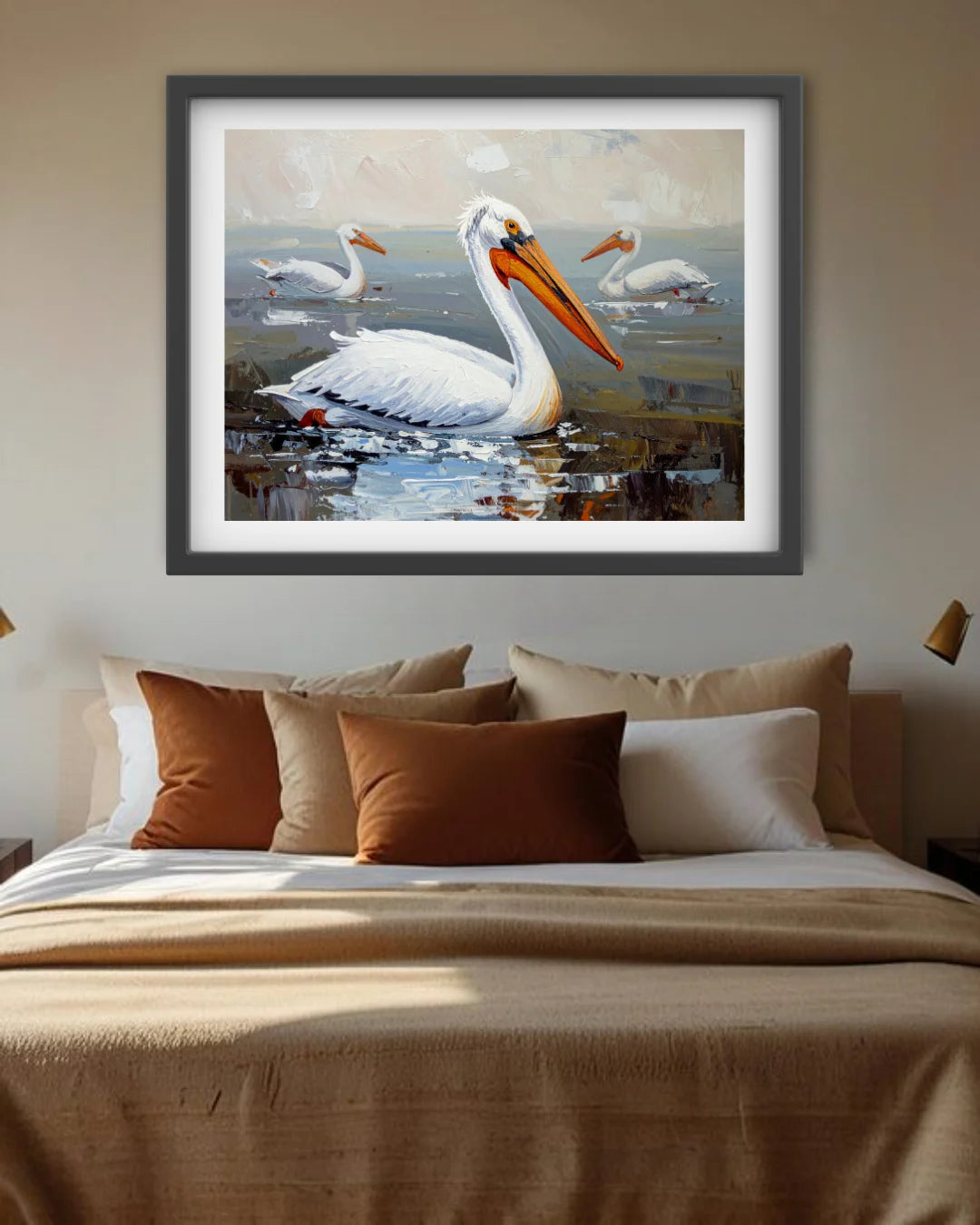 pelican canvas art nature wildlife painting