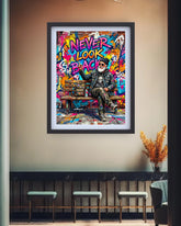 graffiti quote wall art canvas vibrant painting
