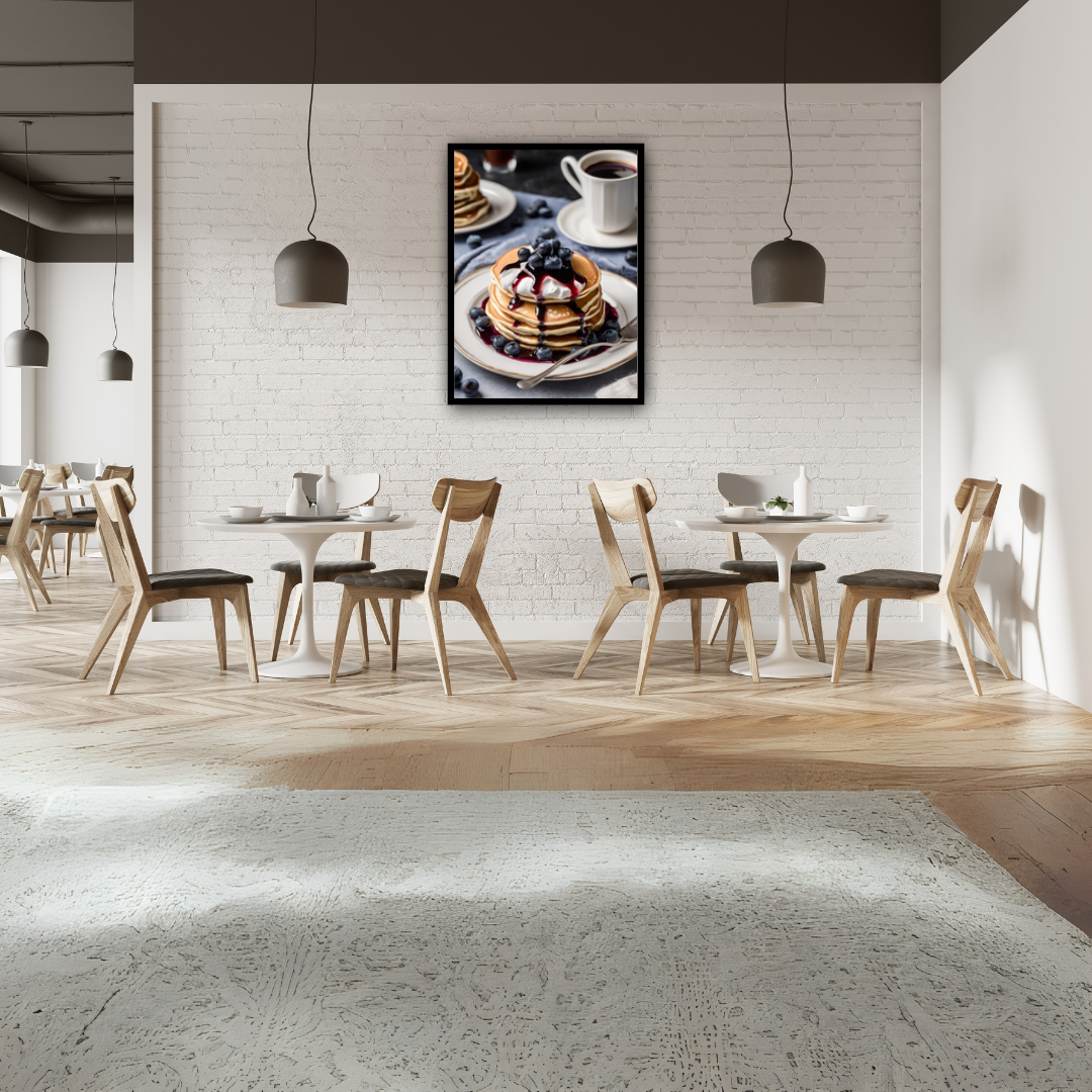 Restaurant wall decor pancake and coffee canvas painting
