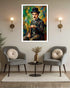 vintage portrait wall art canvas in modern home decor setup