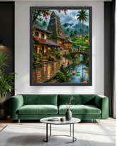 riverside scenery painting wall art elegant design