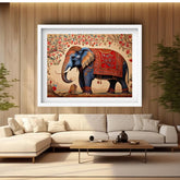 Royal elephant canvas wall decor for living room interior