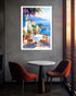 sea view wall art canvas in modern dining room decor