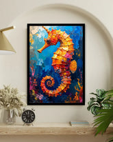 seahorse ocean canvas paintings for living room