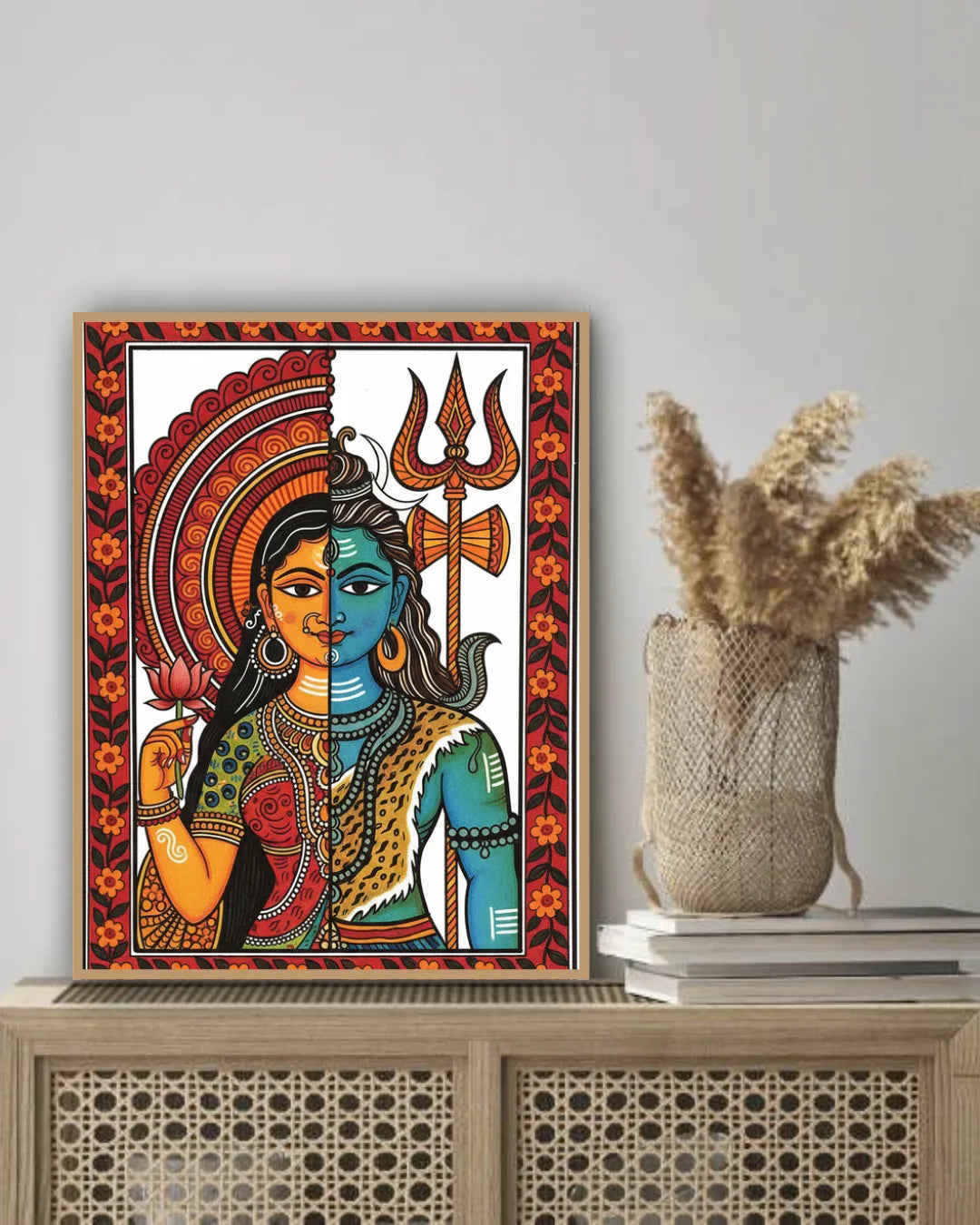 Shiva Shakti canvas wall art for modern home interior decor