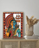 Shiva Shakti canvas wall art for modern home interior decor