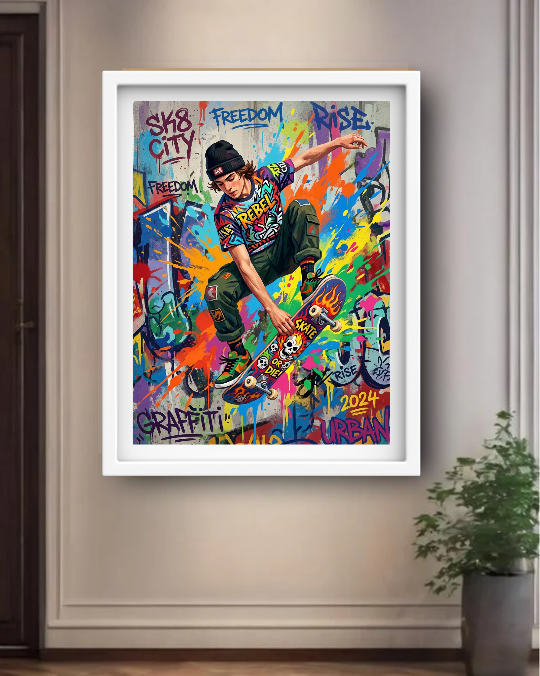 Urban Graffiti Dancer - Wall Art Canvas