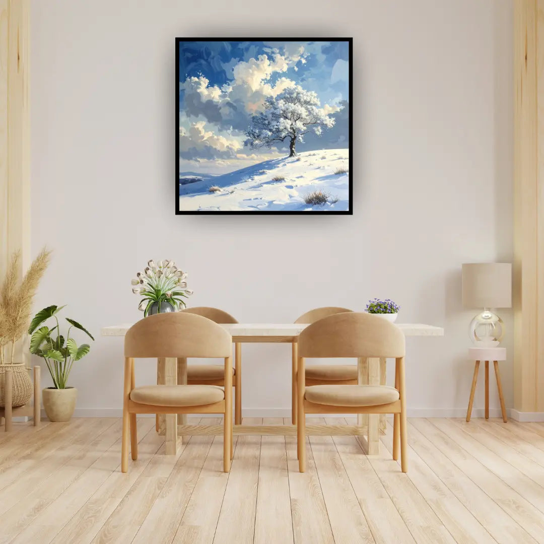 Sky and cloud landscape canvas painting for dining room wall decor