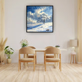 Sky and cloud landscape canvas painting for dining room wall decor