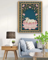 Spiritual lotus canvas wall art for modern home interior decor