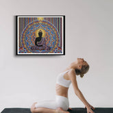Spiritual mandala meditation wall art for mindfulness space
