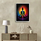 Spiritual meditation wall art for modern living room decor
