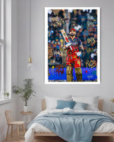 cricket canvas art in gaming room interior decor
