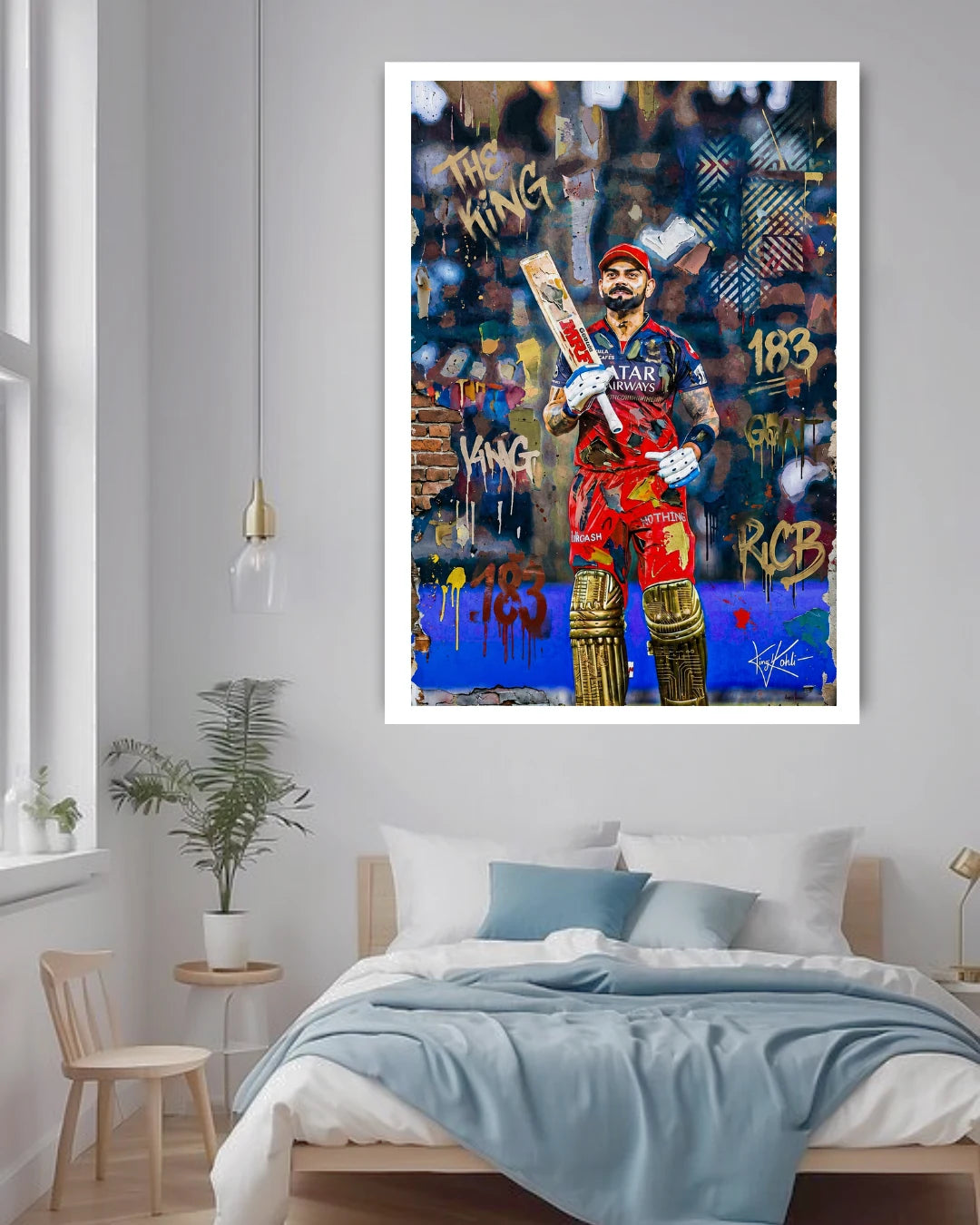cricket canvas art in gaming room interior decor