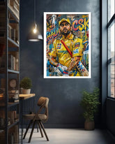 cricket canvas art in gaming room interior