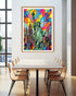 statue of liberty wall art canvas in modern dining room decor