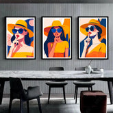Stylish fashion canvas wall decor for modern interior space