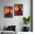 Sunset guitar player canvas wall art for modern living room