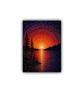 sunset landscape wall art canvas nature painting